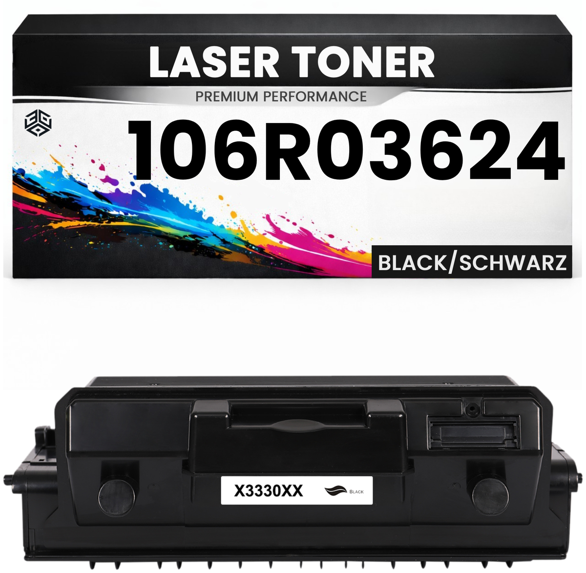 Toner 106R03624 für Xerox kompatibel Schwarz hochwertige Premium Alternative für Xerox Phaser 3330, Xerox WorkCentre 3335, 3345