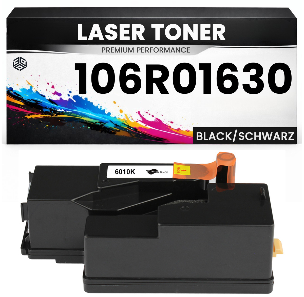 Toner 106R01630 für Xerox kompatibel Schwarz hochwertige Premium Alternative für Xerox Phaser 6010N, 6000, 6010, Xerox WorkCentre 6015N, 6015V
