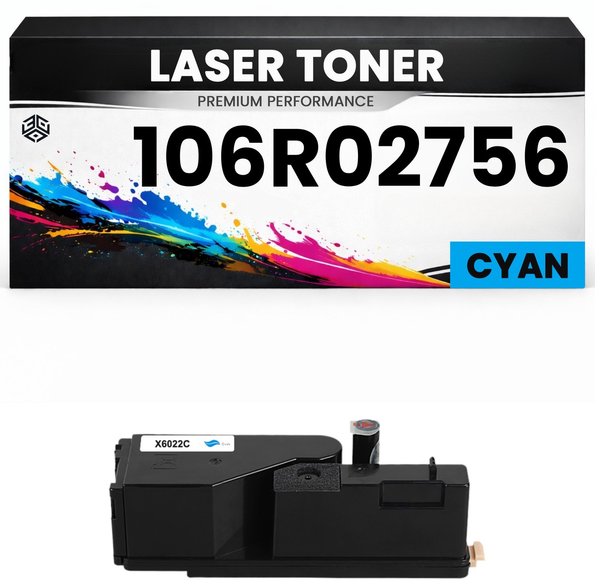 Toner 106R02756 Cyan für Xerox kompatibel  hochwertige Premium Alternative für Xerox Phaser 6020, 6022, Xerox WorkCentre 6025, 6027