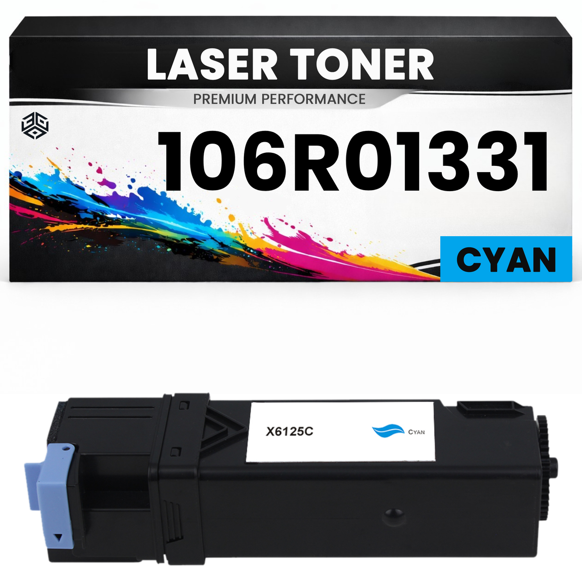 Toner 106R01331 Cyan für Xerox kompatibel  hochwertige Premium Alternative für Xerox Phaser 6125N, 6125
