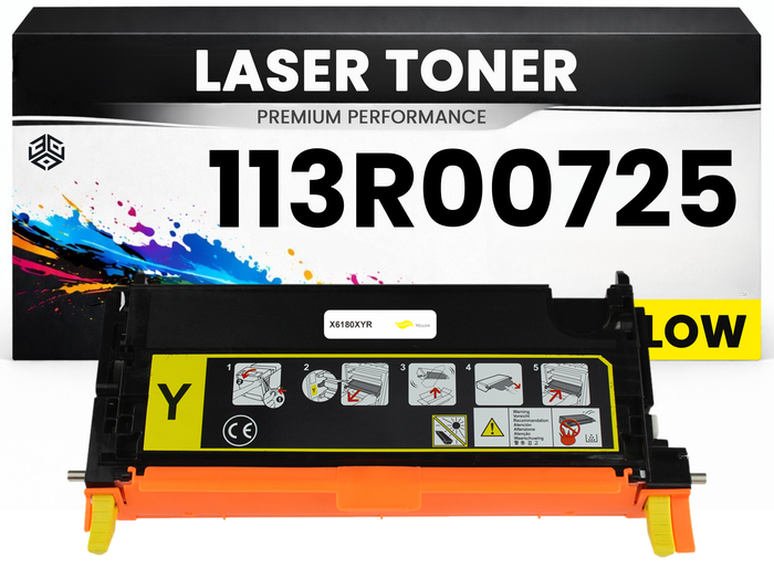 XXL Toner kompatibel für Xerox 113R00725 Phaser 6180/6180N/6180DN/6180MFP in Gelb