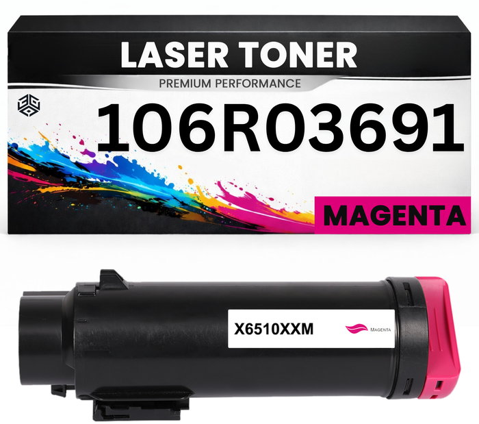 XL Toner kits kompatibel für Xerox 106R03691 Phaser 6510N/6510DN/6510DNM/6510DNI   Xerox WorkCentre 6515N/6515DN/6515DNM/6515DNI in Magenta