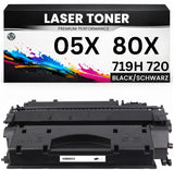 XL Toner 05X / 80X für HP Schwarz CE505X CF280X Cartridge 719H 720 Premium Laser Jet 2053 2054 2055 2056 2057 LaserJet P2055/2050/2055dn 400