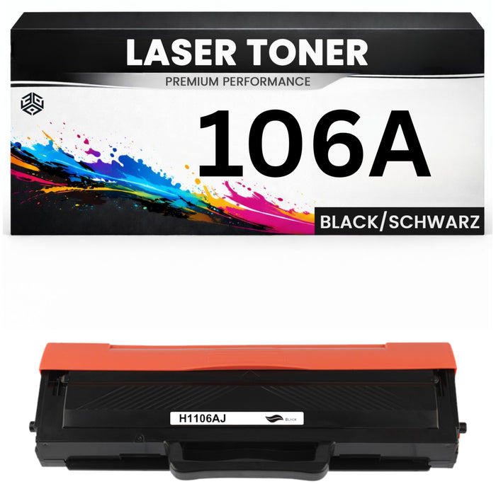 XL Toner 106A für HP kompatibel Schwarz W1106A Tonerkartusche wie Original für HP Laser MFP 137fnw, 107a, 107w, 135ag, 135wg