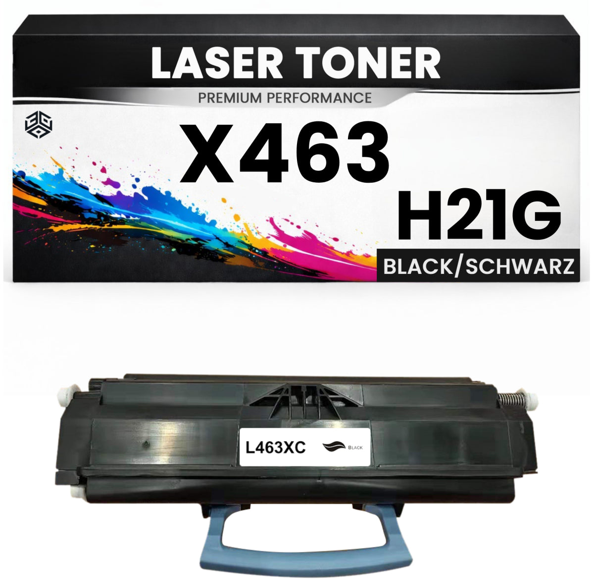 XL Toner X463 H21G für Lexmark kompatibel Schwarz X463H21G wie Original für Lexmark X464de, X466de, X463DE