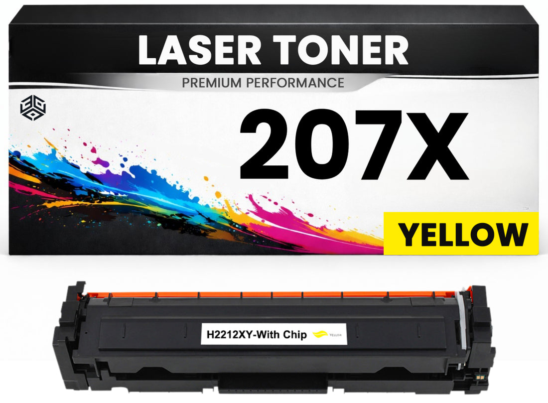 XXL Toner 207X Gelb für HP kompatibel  W2212X Premium Alternative Günstig für HP Color LaserJet Pro M255dw, M282, 283fdw