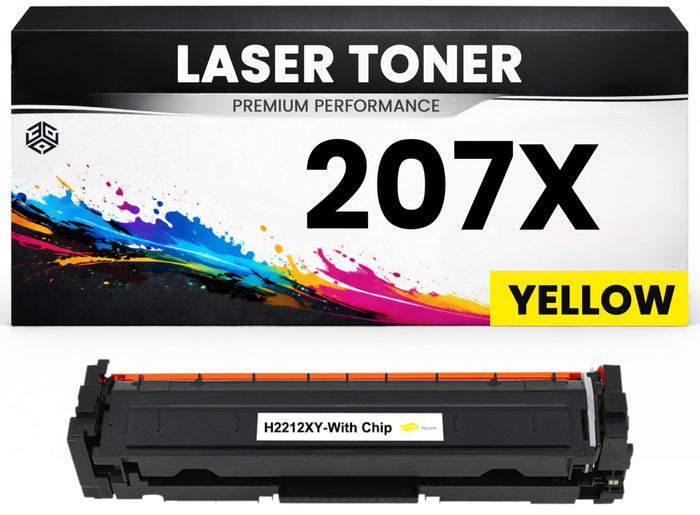 XXL Toner 207X Gelb für HP kompatibel  W2212X Premium Alternative Günstig für HP Color LaserJet Pro M255dw, M282, 283fdw
