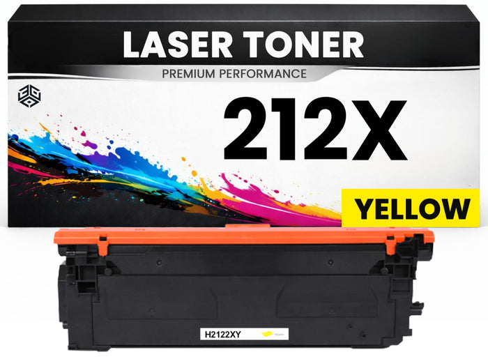 XXL Toner 212X Gelb für HP kompatibel W2122X Premium Alternative Günstig Color LaserJet Enterprise M554dn/555dn/555x Colour Flow MFP M578 M578dn/578f