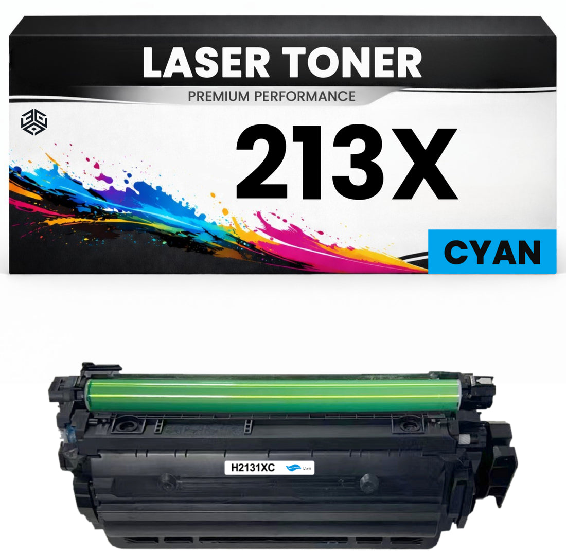 XXL Toner 213X Cyan für HP kompatibel W2131X Premium Alternative Günstig LaserJet Enterprise 5700dn 6700dn 6701dn MFP 5800f 5800dn 6800dn Color 5800zf