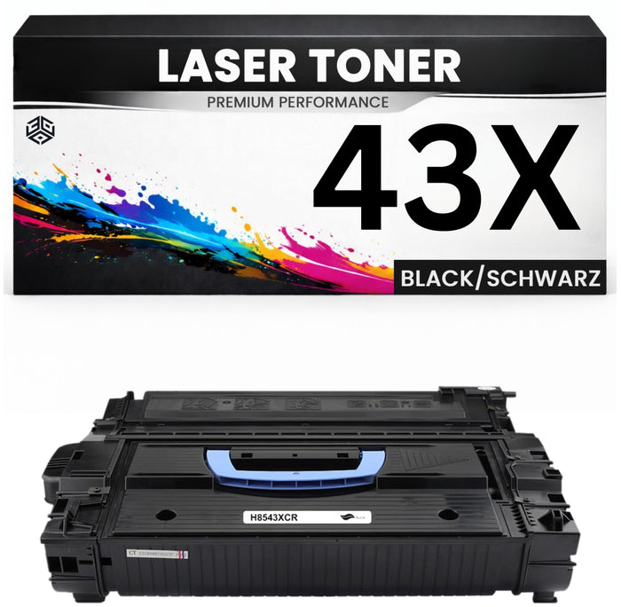 XXL Toner 43X für HP kompatibel Schwarz C8543X wie Original Tonerkartusche für HP LaserJet 9000 series, 9040 series, 9050MFP series