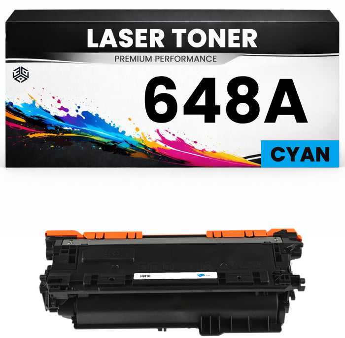 XXL Toner 648A für HP Cyan CE261A Tonerkartusche wie Original 11.000 Seiten für Color Laserjet CP-4025 CP-4520 CP-4525