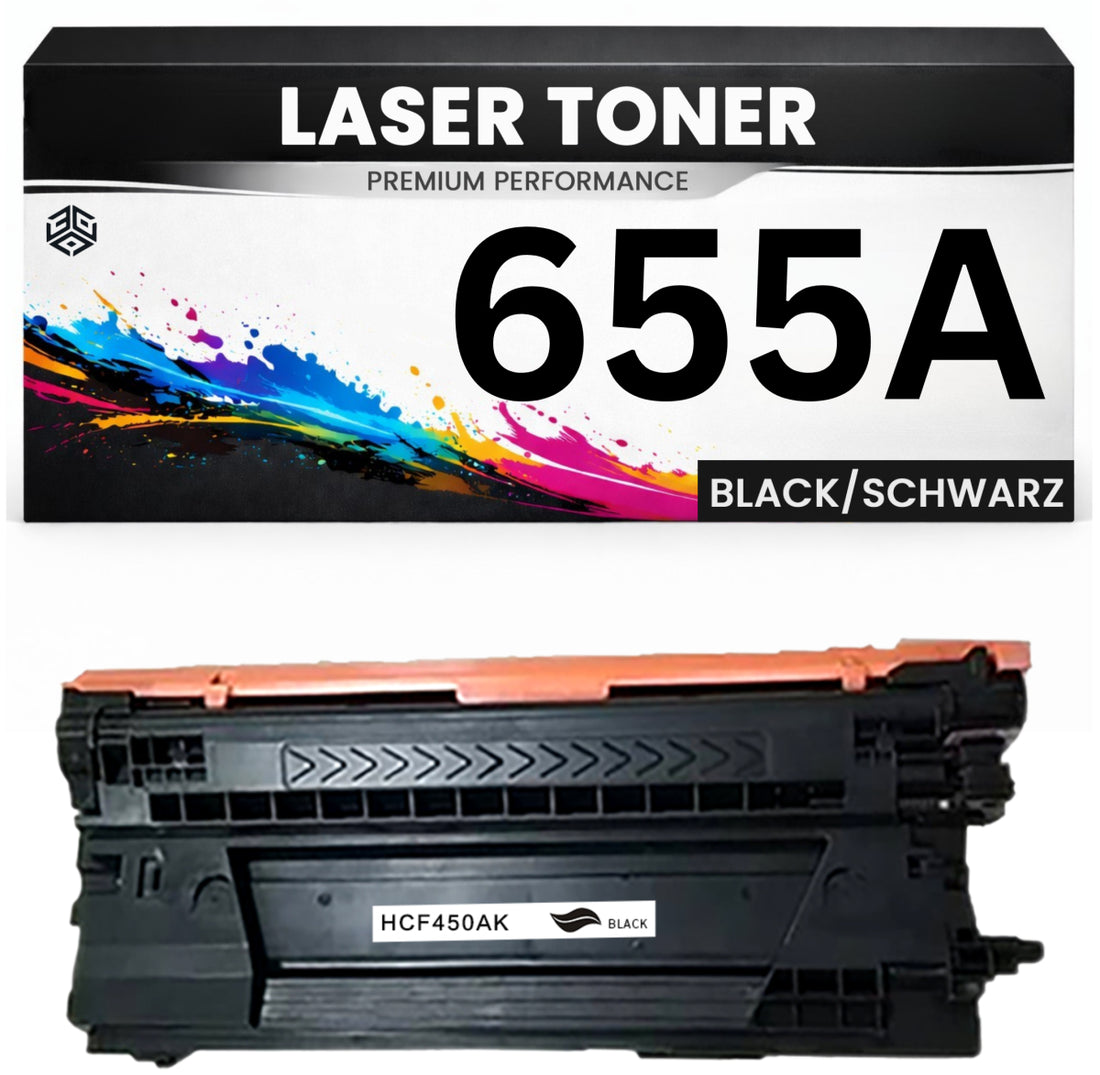 XXL Toner 655A für HP kompatibel Schwarz CF450A wie Original Premium alternativ Color LaserJet Enterprise Flow MFP M681z/682z M652dn/652n/653dn
