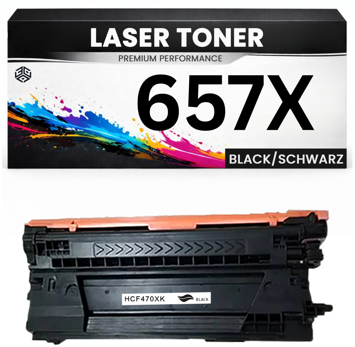 XXL Toner 657X für HP kompatibel Schwarz CF470X Premium Alternative Günstig Color LaserJet Enterprise Flow MFP M681/682z/681dh M681z